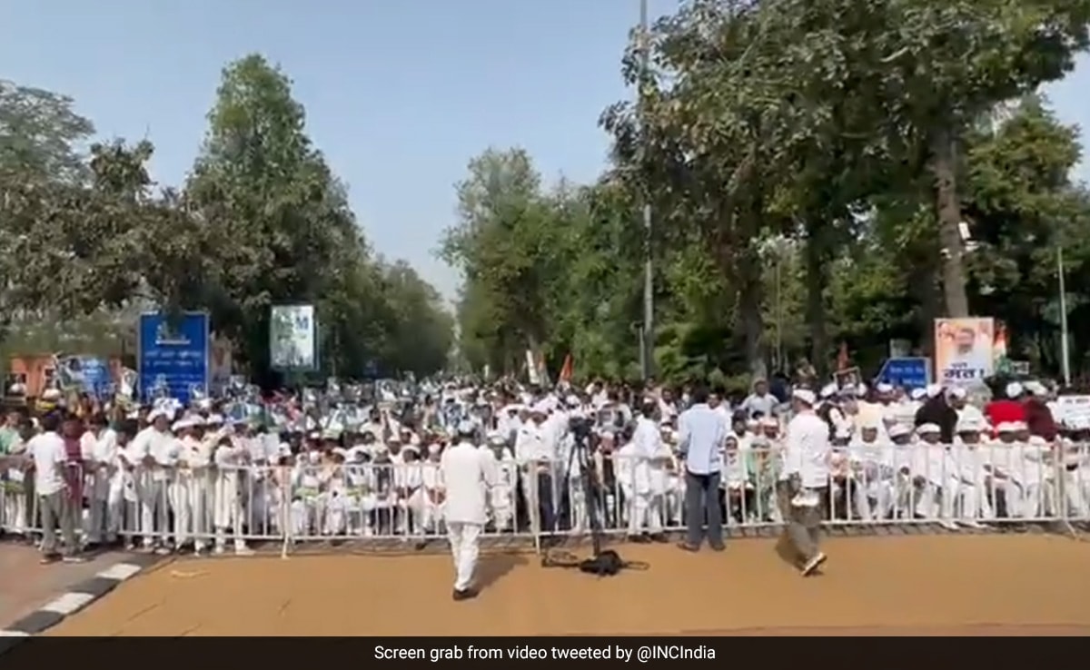 Congress Leaders, Workers March In Support Of Rahul Gandhi: 10 Points