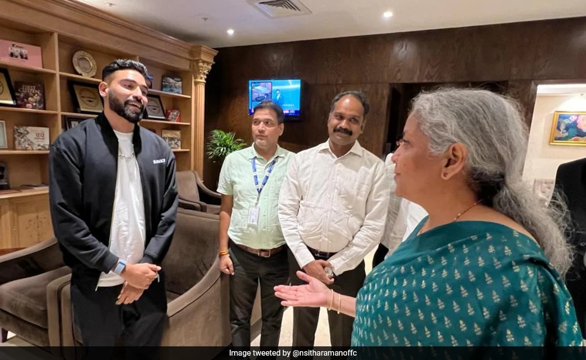 Congratulated Him For Teams: Nirmala Sitharaman Meets Mohammed Siraj