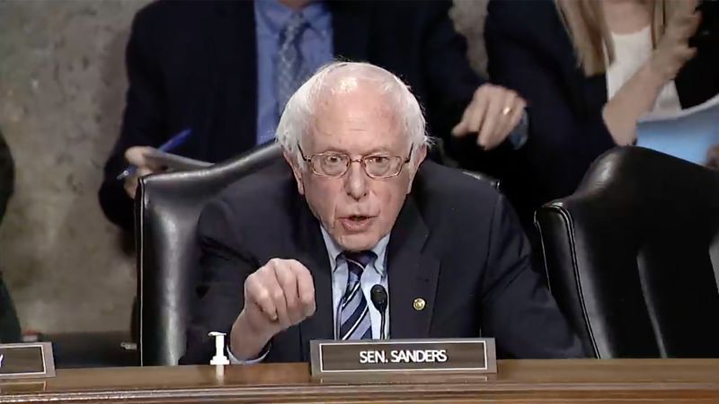 Watch tense exchange between Sanders and GOP senator during hearing | CNN Business
