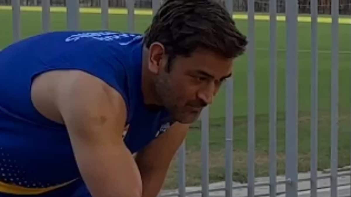 Watch: Chennai Super Kings Captain MS Dhoni Paints Seats at Chepauk Stadium, Fans Love it