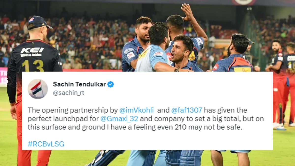 Sachin Tendulkar?s On-Point Prediction For Bangalore Vs Lucknow IPL Clash Wins Internet