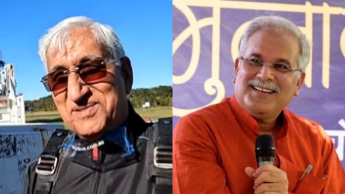 70-Year-Old Chhattisgarh Minister Tries Skydiving, CM Baghel Goes ?Wow? | WATCH