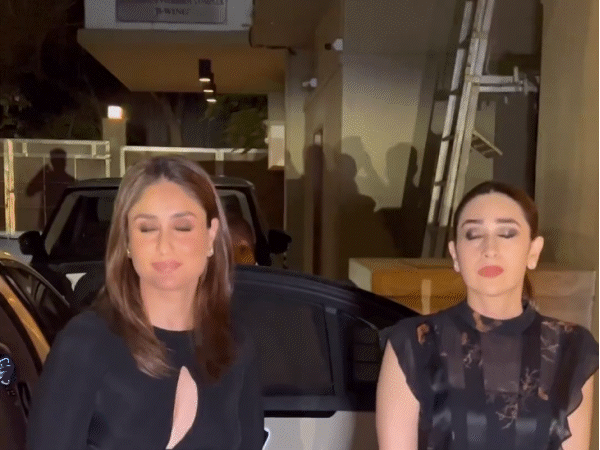 Kapoor sisters spotted in all black look: Kareena-Karisma reached Malaika Aroras moms birthday party