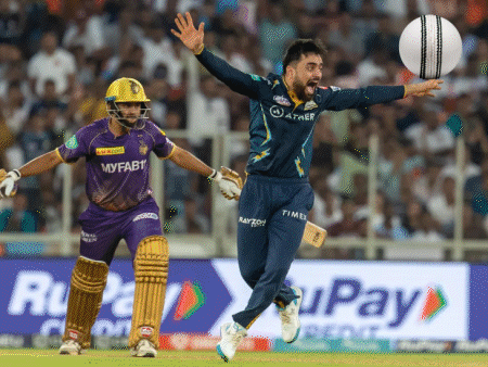 Kolkata won by Rashids hat-trick, Rinkus 5 sixes: Ferguson bowled at 154+ km speed, Jagadeesans best catch;  View Moments