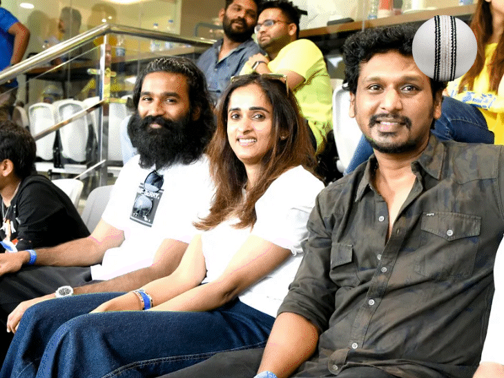 Rohit Sharma out on zero for the 16th time: South superstar Dhanush arrived to watch the match in a new look, daughter Jeeva was seen cheering Dhoni;  View Moments