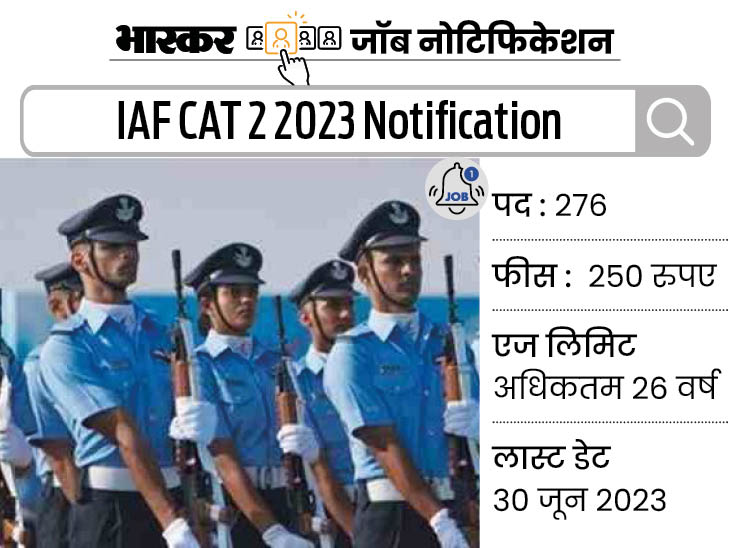 Indian Air Force released notice for AFCAT recruitment: apply from June 1, 2023, 276 posts will be recruited